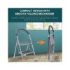 OurHouse 2 Wide Rubber Tread Steel Step Ladder 150kg Load Capacity - Grey - Image 8