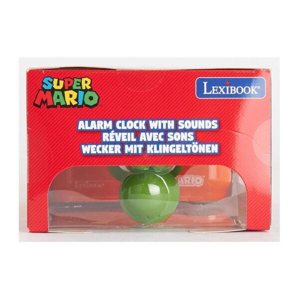 Lexibook Nintendo Super Mario 3D Yoshi Childrens Alarm Clock With Night Light Snooze - Orange/Green - Image 10