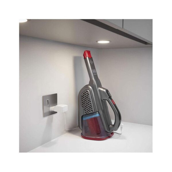 Black & Decker 12V Cordless Handheld Vacuum Cleaner Dustbuster 1.5Ah - Red/Grey - Image 4
