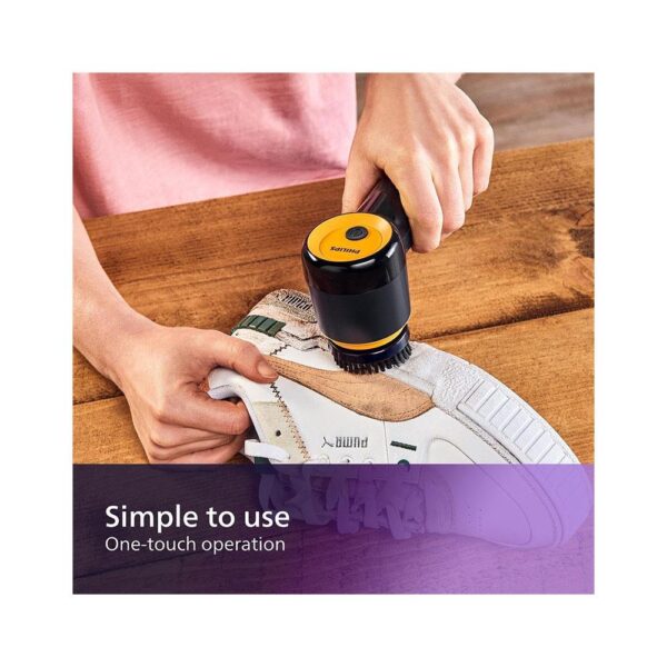 Philips Sneaker Cleaner Trainer Cleaning Kit With 3 Brush Heads - Blue/Yellow - Image 4