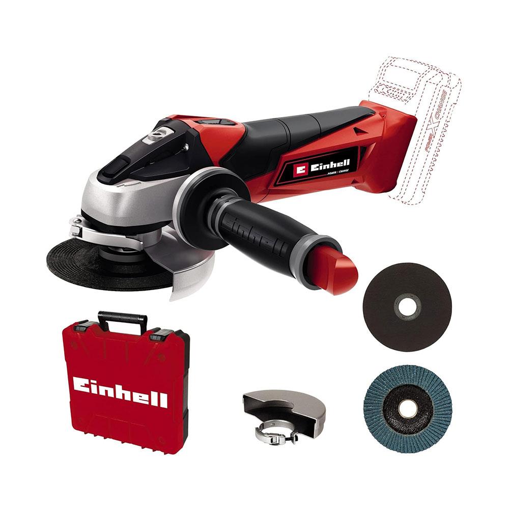 Einhell TE-AG 18/115 Li - Solo Acc Cordless Angle Grinder - Black And Red