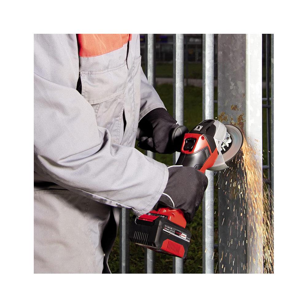 Einhell TE-AG 18/115 Li - Solo Acc Cordless Angle Grinder - Black And Red - Image 3