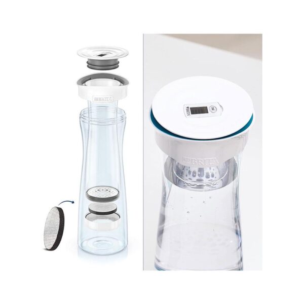 Brita Fill & Serve Graphite Water Filter Carafe 1.3 Litres With 1 Micro Disc - White - Image 3