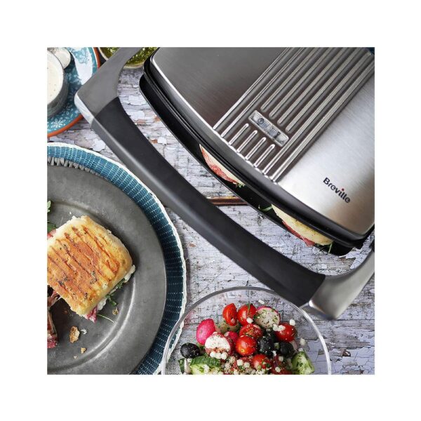 Breville 3 Slice Sandwich Maker And Panini Maker Stainless Steel 1000W - Silver - Image 7