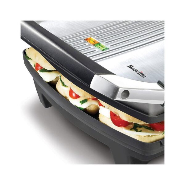 Breville 3 Slice Sandwich Maker And Panini Maker Stainless Steel 1000W - Silver - Image 8