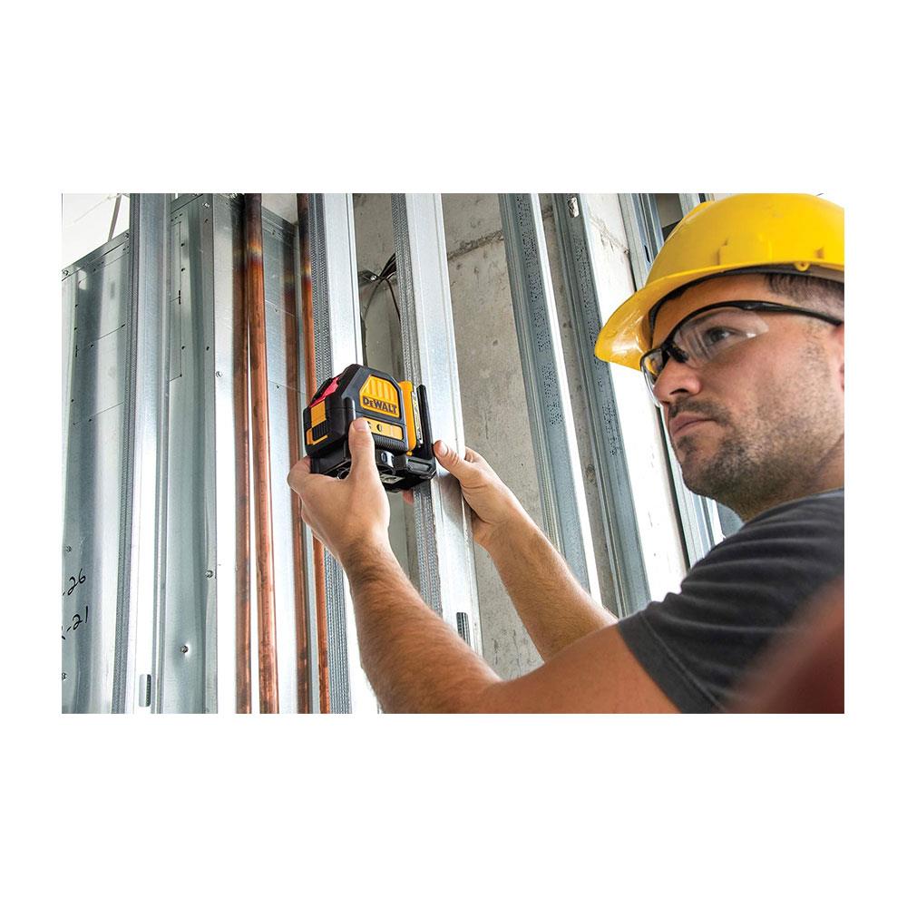 Dewalt 12V XR Cross Line Red Laser 2-Way Self Levelling With 2 Ah Battery & Charger In TSTAK Case - Black & Yellow - Image 2