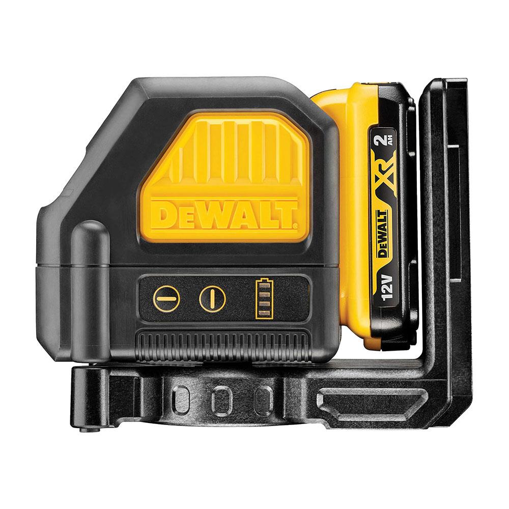 Dewalt 12V XR Cross Line Red Laser 2-Way Self Levelling With 2 Ah Battery & Charger In TSTAK Case - Black & Yellow - Image 4
