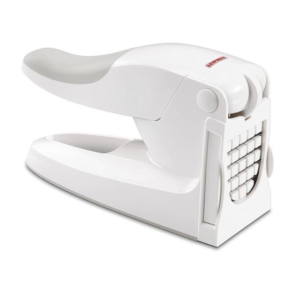 Leifheit Chip Slicer Potato Chipper French Fries Chips Cutter For Easier Chipping Vegetable Sticks 10 & 12mm - White