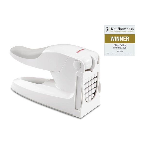 Leifheit Chip Slicer Potato Chipper French Fries Chips Cutter For Easier Chipping Vegetable Sticks 10 & 12mm - White - Image 2