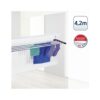 Leifheit Quartett 42 Extendable Aluminium Hanging Dryer Clothes Airer Drying Rack - Blue/White - Image 4