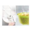 Leifheit Salad Spinner Signature Holds 5.5 Litres Large Clear Serving Bowl Colander Basket - Green & White - Image 4