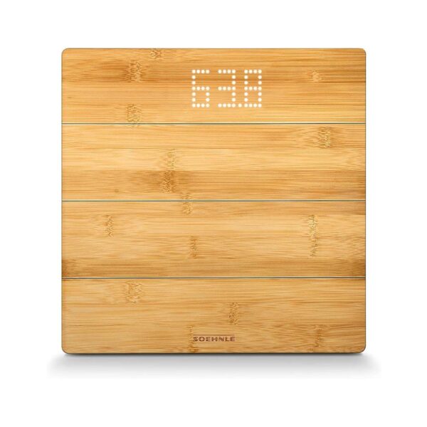 Soehnle Style Sense Bamboo Magic Digital Personal Bathroom Scale Weighs To 180kg - Brown