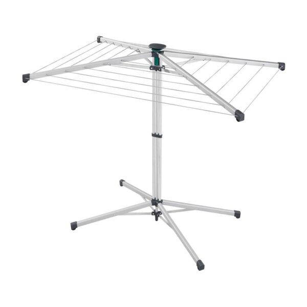 Leifheit LinoPop-Up 140 Umbrella Stand Dryer Indoor Outdoor Standing Clothes Drying Racks - Silver/Black