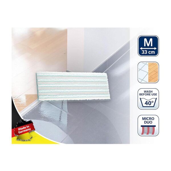 Leifheit Picobello M Micro Duo Mop Replacement Wiper Pad Sponge 33cm Wide - Multicolour - Image 2
