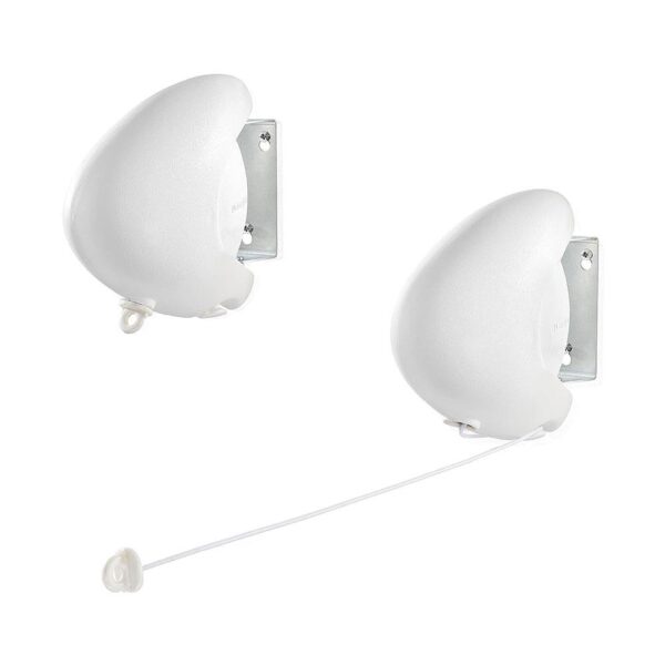 Leifheit Rollfix 80 Single Longline Wall Mounted Washing Line Towel Rack Clothes Drying Rack 8m Drying Space - White