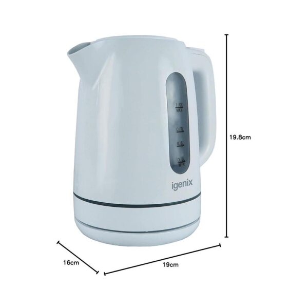 Igenix Cordless Electric Jug Kettle 2200W 1 Litre - White - Image 8