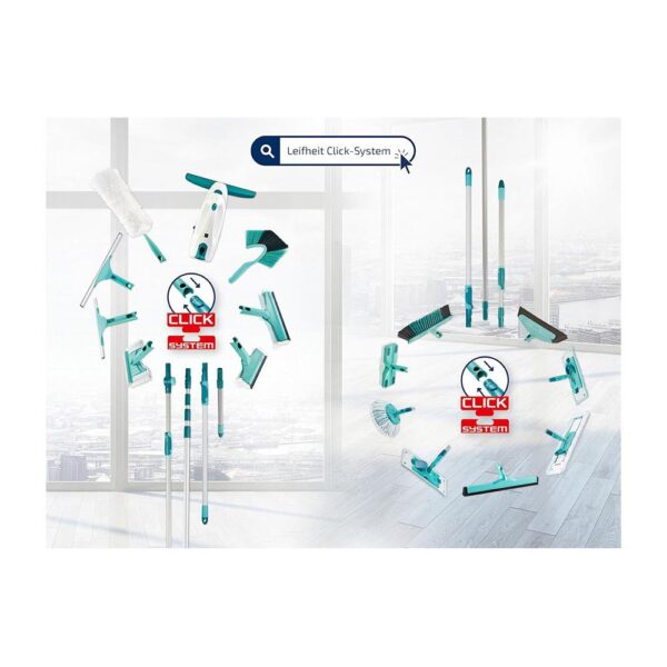 Leifheit Clean Twist Mobile Disc Mop Ergo Set Moisture Controlled Spin Wheeled Bucket - Turquoise - Image 8
