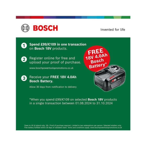 Bosch Power For ALL 18V Li-ion Brushed Cordless Combi Drill 2 x 2Ah Batteries & Charger In Carrying Case 240V - Image 3