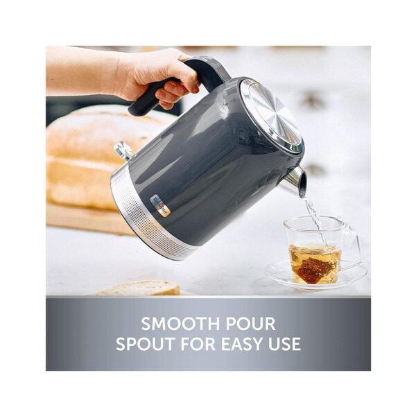 Breville High Gloss Electric Jug Kettle Fast Boil Stainless Steel 3000W 1.7 Litres - Grey - Image 3