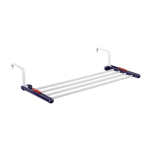Leifheit Quartett 20 Radiator Clothes Dryer Over Door Drying Rack - Blue/White