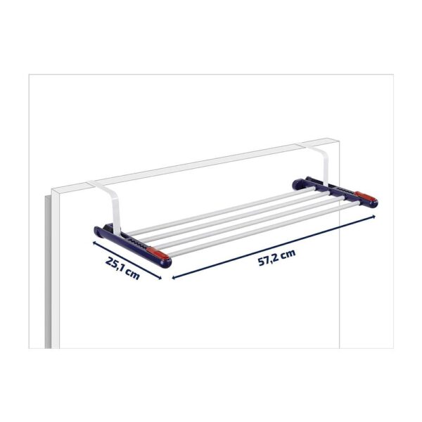 Leifheit Quartett 20 Radiator Clothes Dryer Over Door Drying Rack - Blue/White - Image 5