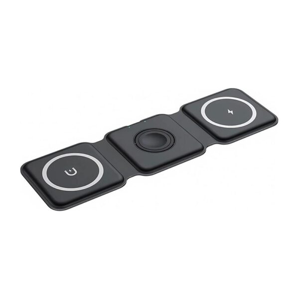 Groov-e Triton 3-In-1 Foldable Wireless Charging Station Fast Charging - Black - Image 3