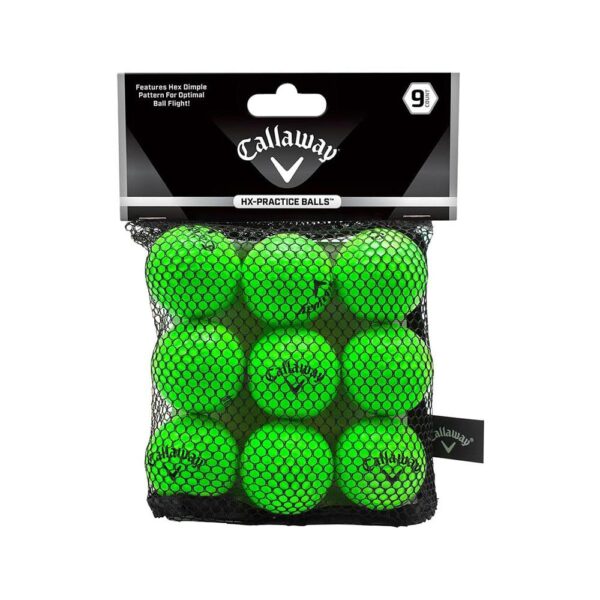 Callaway Soft Flight Golf Balls With Hex Pattern Practice Balls Pack of 9 - Neon Green - Image 7