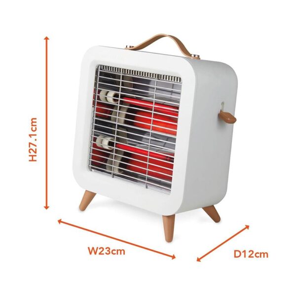 Warmlite Infrared Desk Heater 550W Portable Ultra-Quiet With Overheat Protection - Cream - Image 8