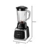 Russell Hobbs Sensigence Jug Blender With Touchscreen Ice Crush & Pulse Function 1000W 1.5 Litres Glass Jug - Black - Image 11