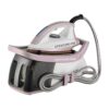 Russell Hobbs Steam Power Pearl Steam Generator Iron Ceramic Soleplate 2600W 1.3 Litres Water Tank - Pink & White