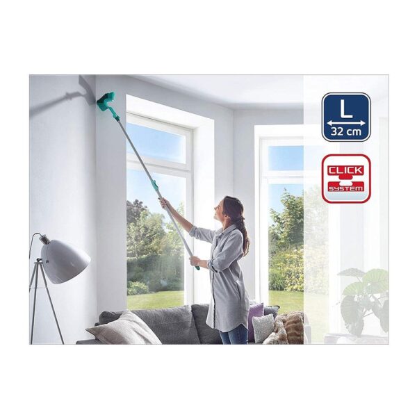 Leifheit Dusty Cobweb Duster Small Cobweb Brush Broom With Adjustable Angled - Green - Image 2