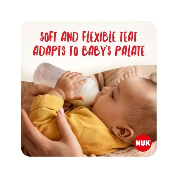 NUK Perfect Match Baby Bottles Set 3 x Anti Colic Baby Bottles & Space Soother - Disney Winnie The Pooh - Image 2