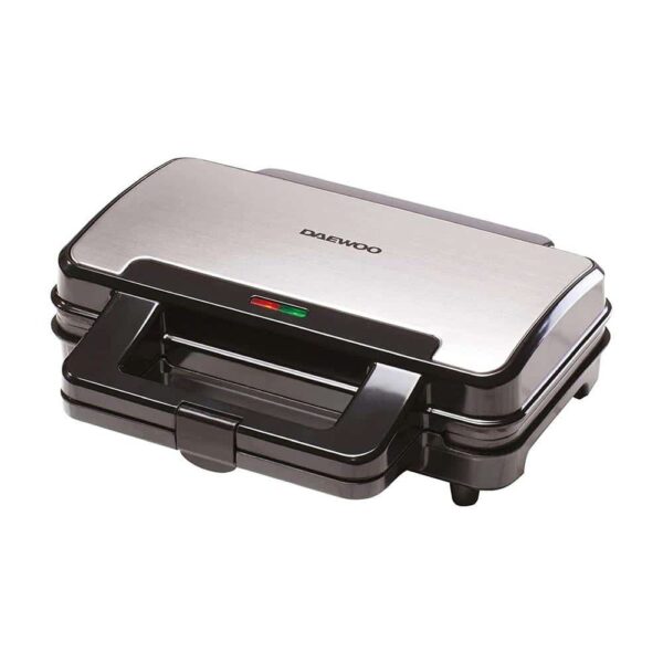 Daewoo Deep Fill 4 Slice Sandwich Maker 900W - Silver/Black
