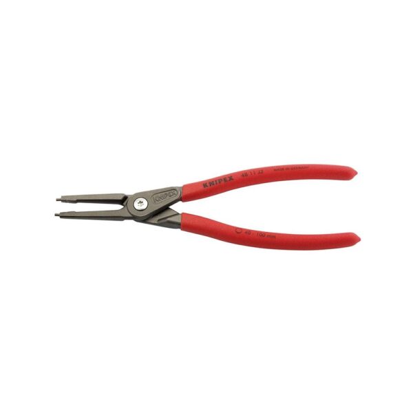 Knipex 48 11 J3 225mm Internal Straight Tip Circlip Pliers 40-100mm Capacity - Red