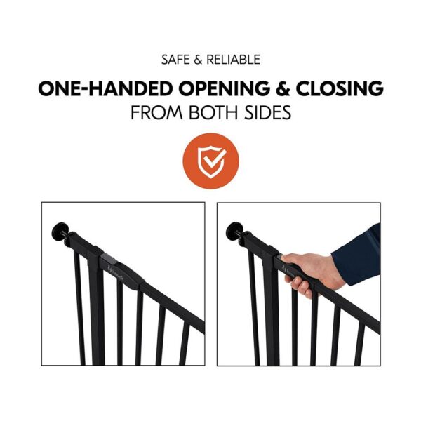 Hauck Open N Stop 2 Practical Manually Locking Baby Safety Gate 75-80cm - Black - Image 3