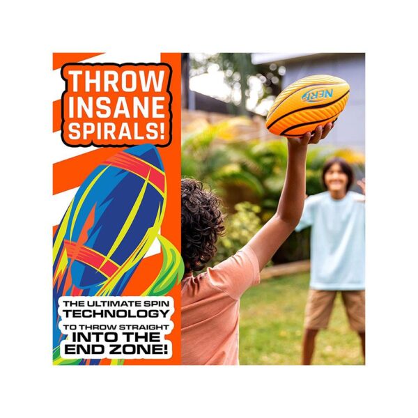 Nerf Spiral Grip Foam American Football For Kids Ball Size 8.5 Inch - Assorted Colour - Image 2
