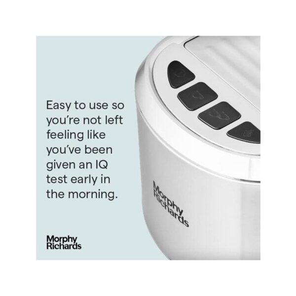 Morphy Richards Traditional Compact Pump Espresso Machine Stainless Steel 1450W 1 Litres - Silver - Image 3