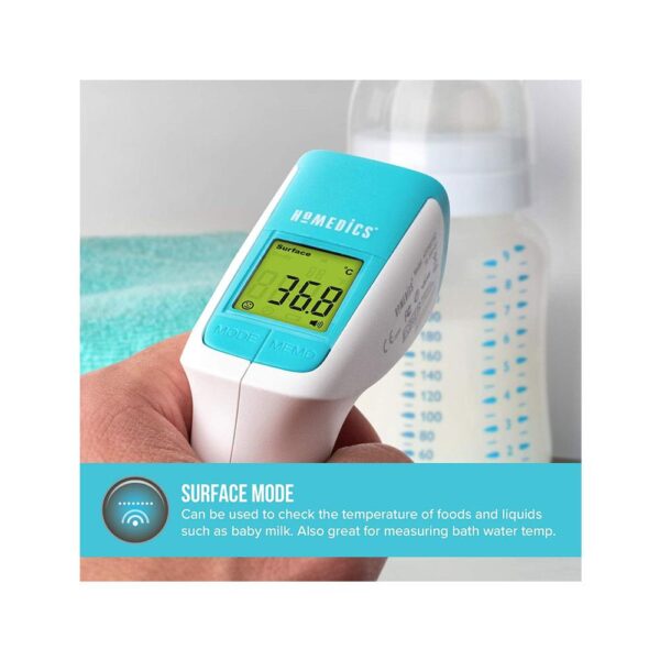 Homedics Non-Contact Infrared Body Thermometer Digital LCD Display Instant Measurement - Green/Yellow/Red - Image 7