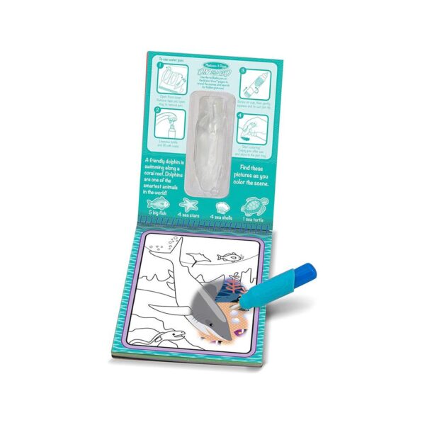 Melissa & Doug On the Go Water Wow! Under The Sea Water Reveal Pad - No Mess Painting For Kids! - Multicolour - Image 4