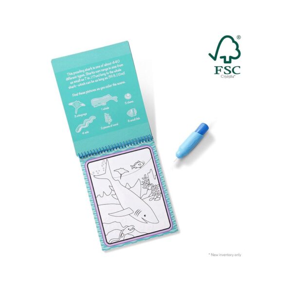 Melissa & Doug On the Go Water Wow! Under The Sea Water Reveal Pad - No Mess Painting For Kids! - Multicolour - Image 6