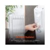 Warmlite 7 Fin Oil Filled Radiator With Adjustable Thermostat & 24 Hour Timer 1500W - White - Image 3