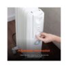 Warmlite 7 Fin Oil Filled Radiator With Adjustable Thermostat & 24 Hour Timer 1500W - White - Image 6