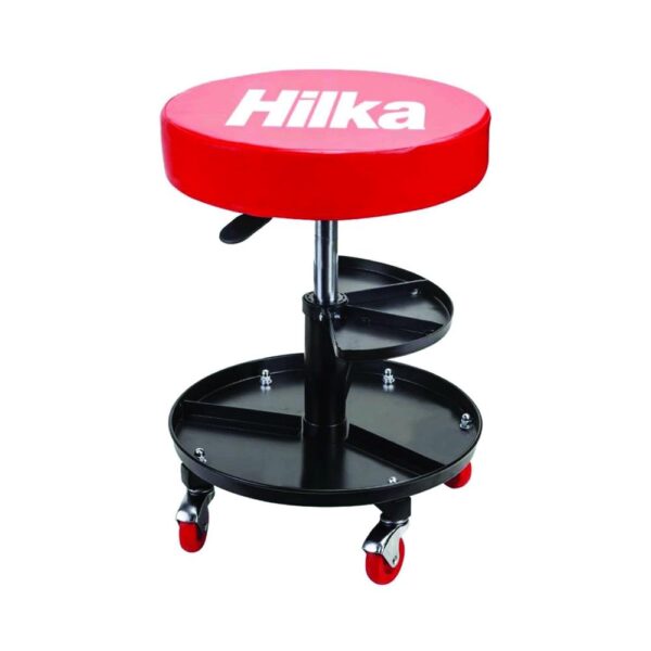 Hilka Mechanics Seat With Storage - Red/Black