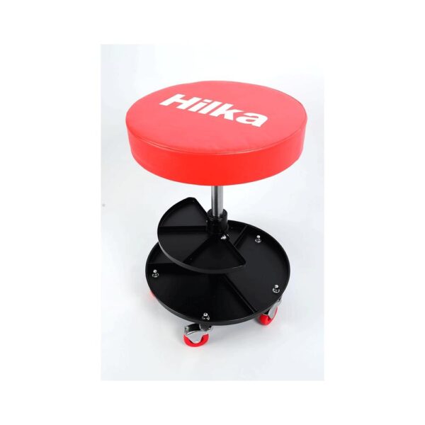Hilka Mechanics Seat With Storage - Red/Black - Image 2