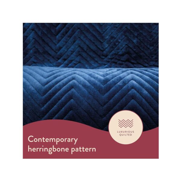 Dreamland Hurry Home Deluxe Velvet Warming Throw Blanket Large 160 X 120cm - Navy Blue - Image 5