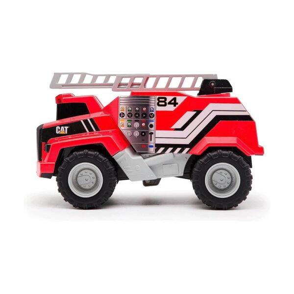 CAT Construction Power Haulers Fire Truck Vehicle Toys With Lights And Sounds - Red