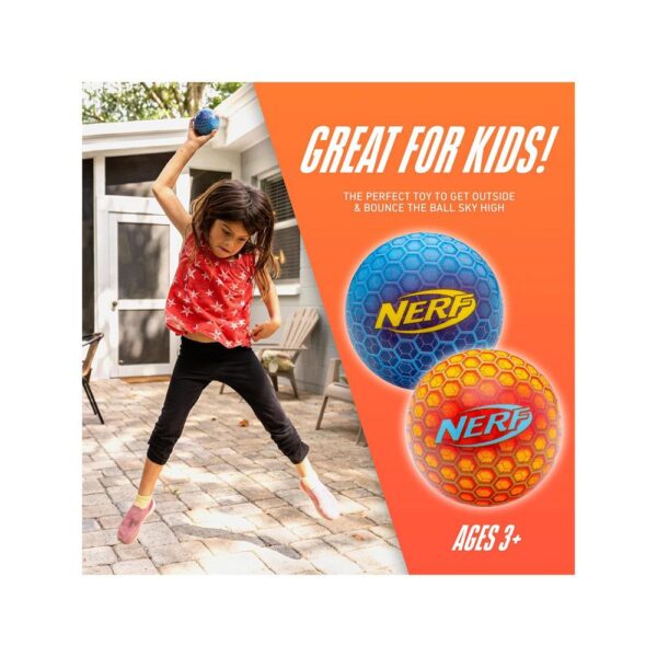 Nerf Super Bounce Balls 2 High Bounce Balls For Kids Indoor & Outdoor Fun Sports - Assorted Colours - Image 3