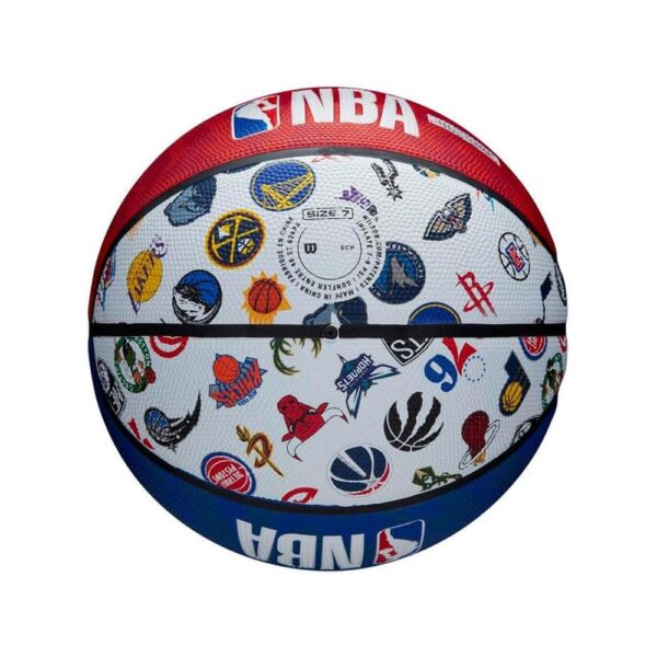 Wilson NBA Tribute All Team Basketball Ball Size 7 - Red/White/Blue - Image 4