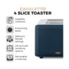 Tower Cavaletto 4 Slice Toaster Stainless Steel 1800W - Midnight Blue & Rose Gold - Image 2
