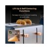 Tower Cavaletto 4 Slice Toaster Stainless Steel 1800W - Midnight Blue & Rose Gold - Image 6